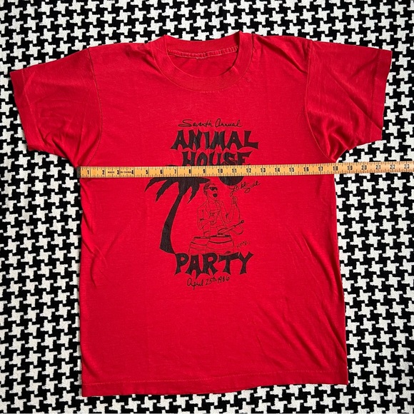 *RARE* Vintage 80s  Animal House Party 1986 red crewneck tshirt. Small. - Picture 4 of 5